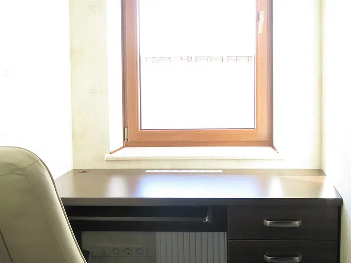 Desk under a window