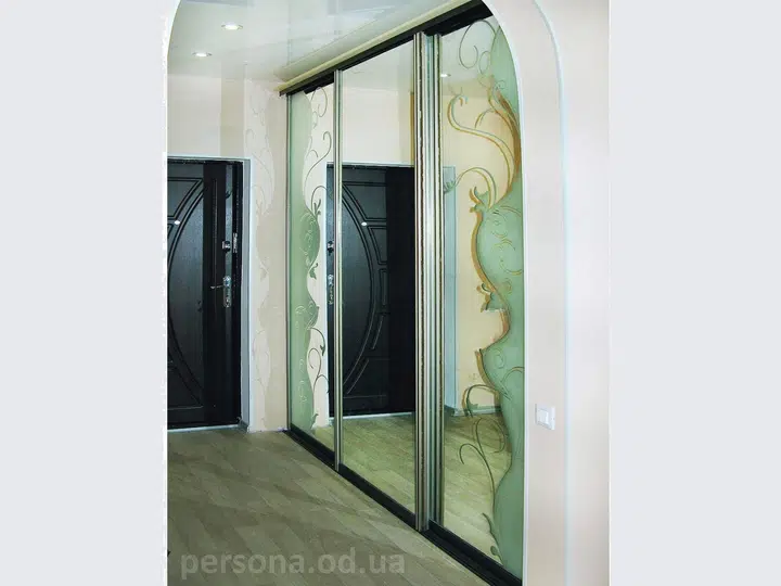 Large sliding wardrobe in a hallway