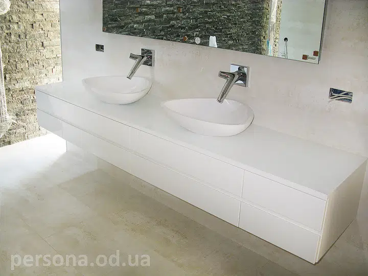 Vanity unit with two basins