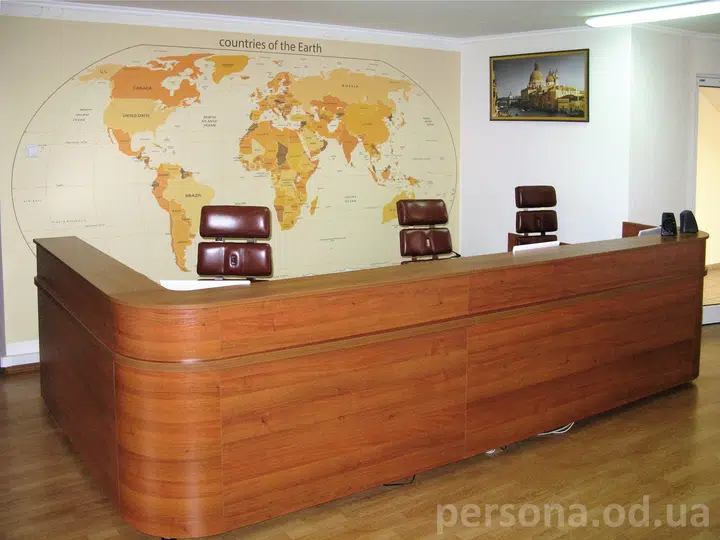Office desk for three workstations