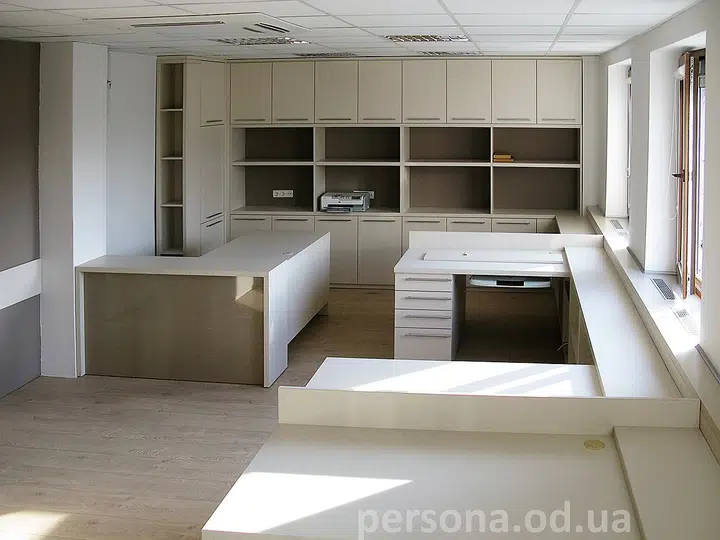 Large study with built-in furniture