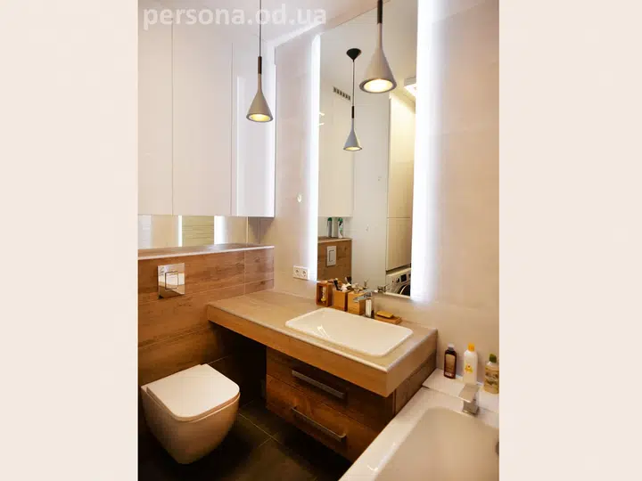 Small bathroom furniture with a tall unit