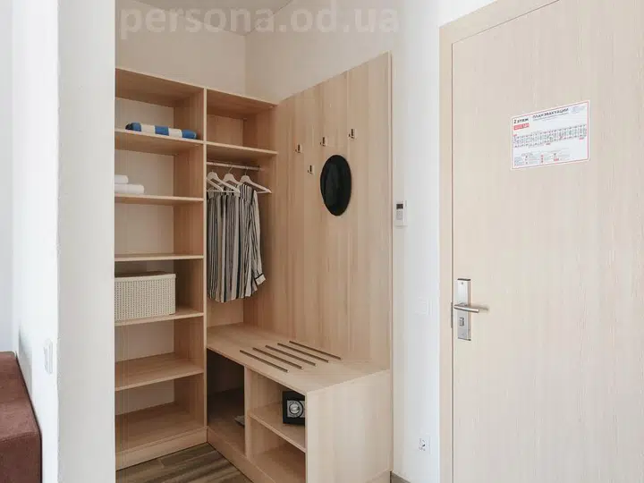 Corner furniture in a hallway