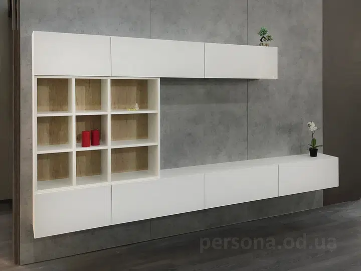 Suspended TV wall unit