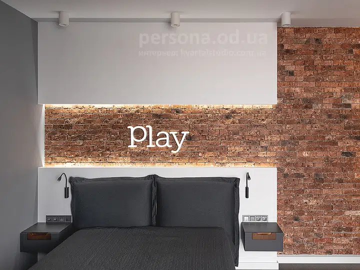 Bedroom in loft style