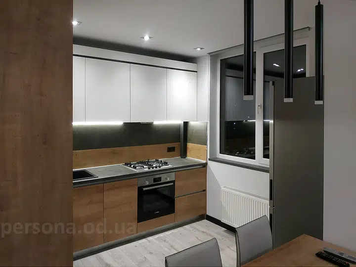 Kitchen in a small studio flat