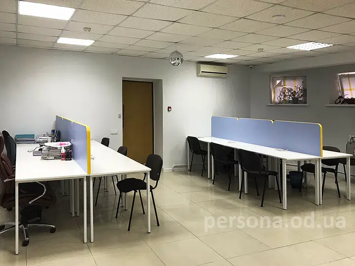 Office desks with partitions