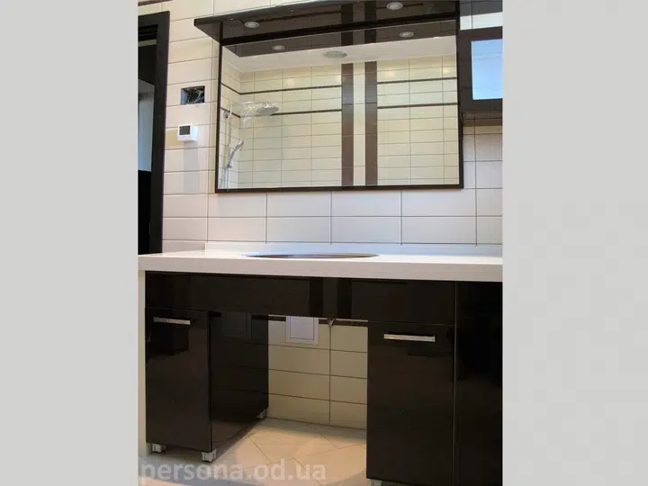 Bathroom furniture in brown
