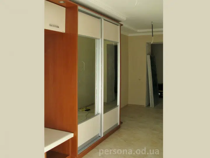 Hallway wardrobe with a seat and coat rack