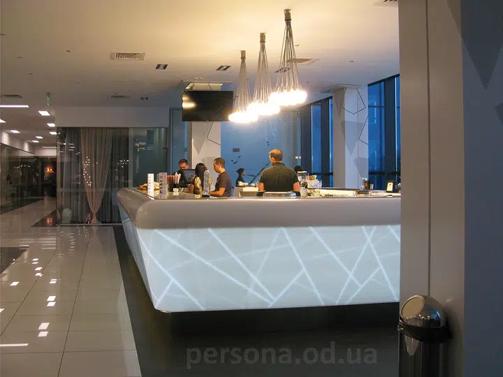 Bar counter in composite stone