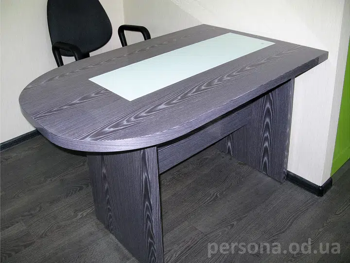 Veneered desk and shelves