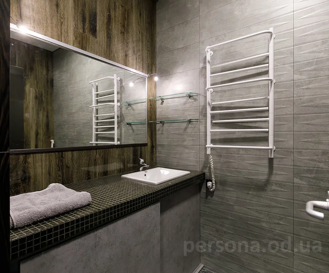 Bathroom vanity with sliding doors