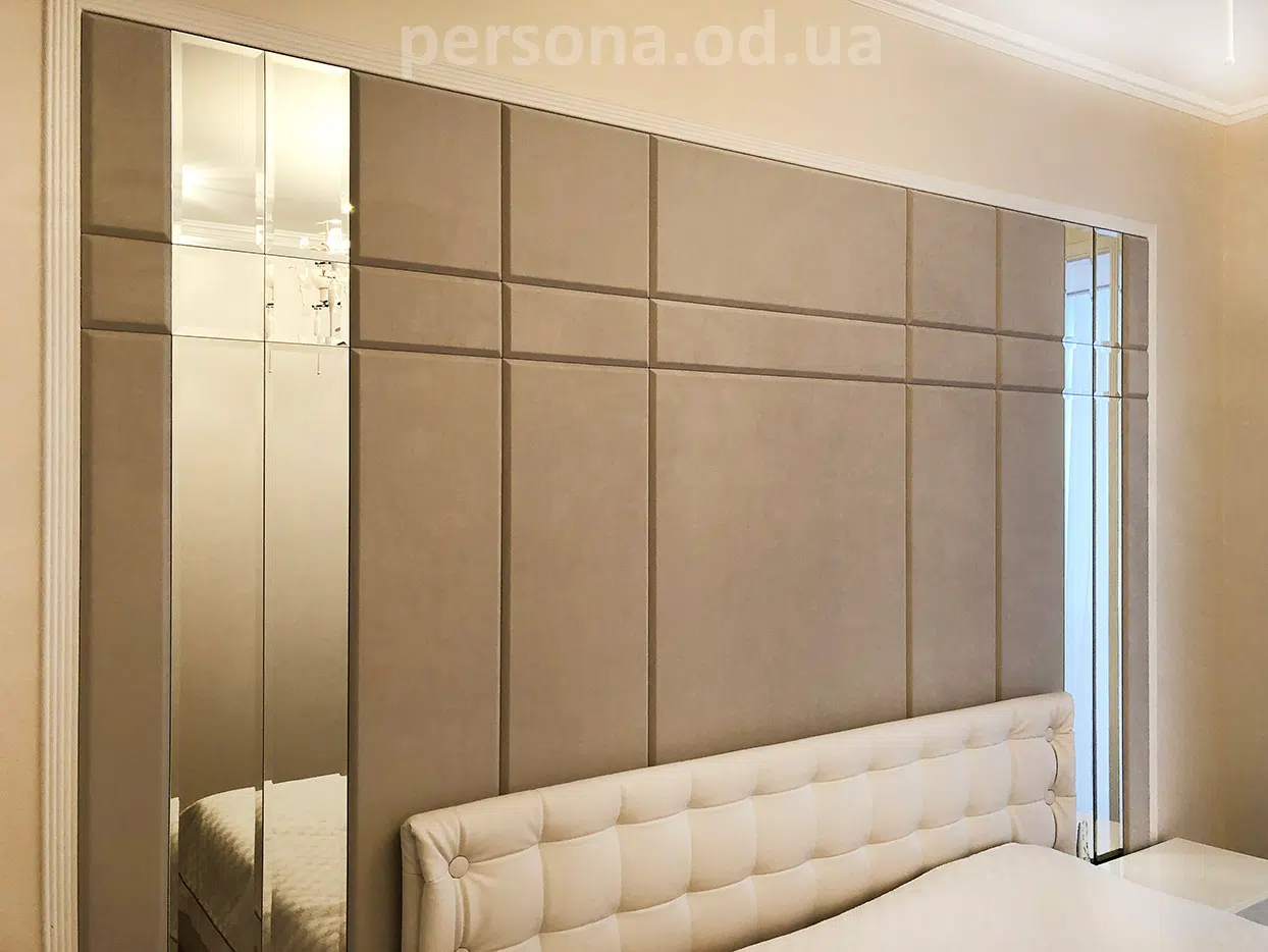 Decorative panels in a bedroom