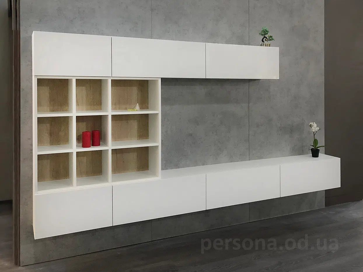 Suspended TV wall unit