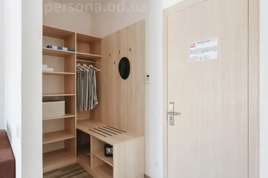 Corner furniture in a hallway
