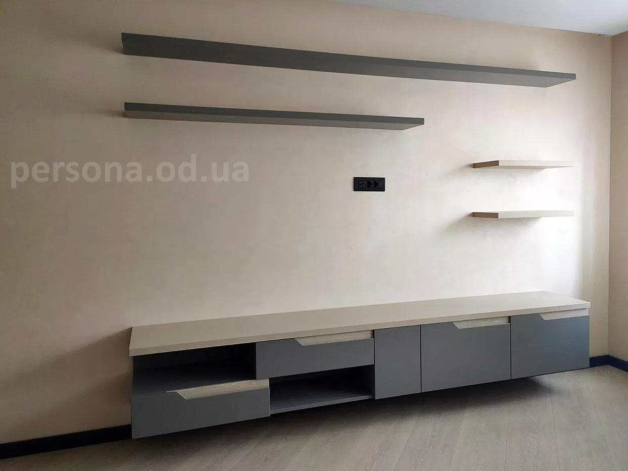 Living room furniture with routed handles
