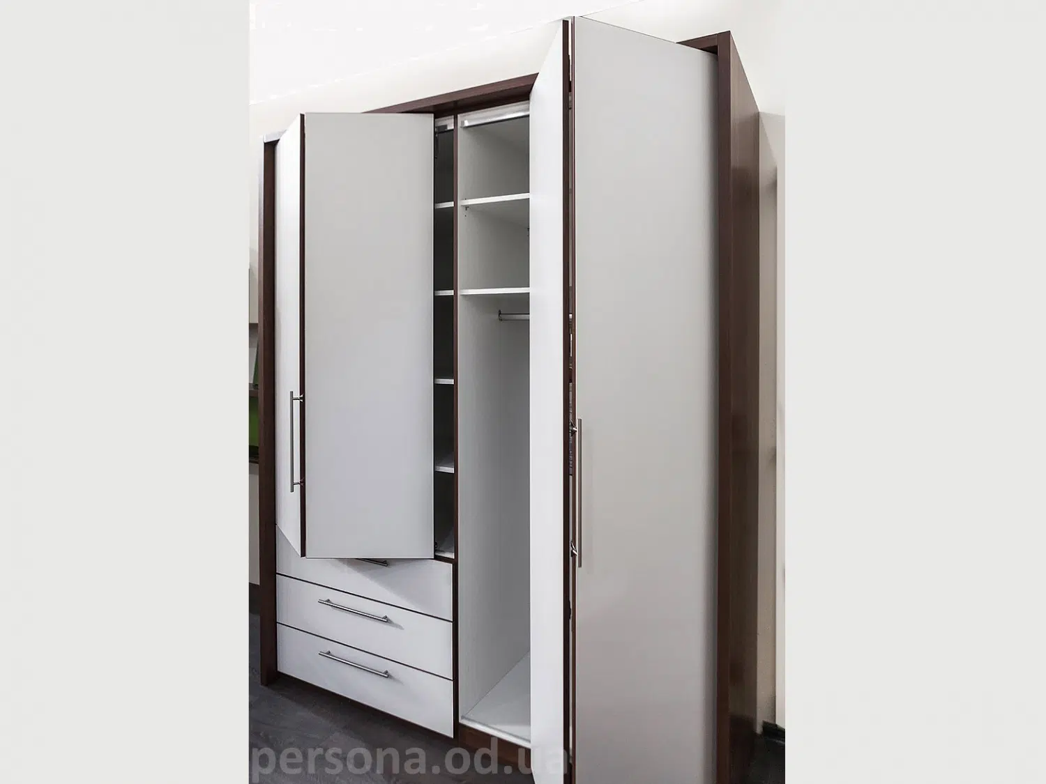 Wardrobe with bi-fold doors
