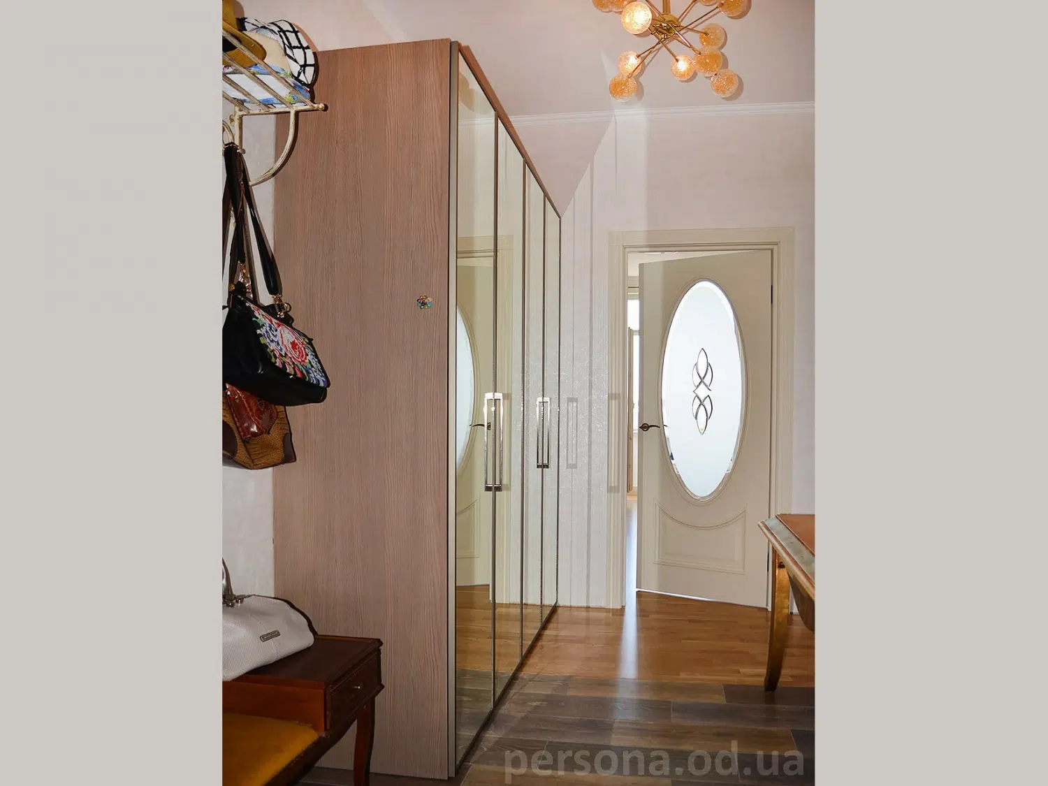 Wardrobe with bi-fold doors