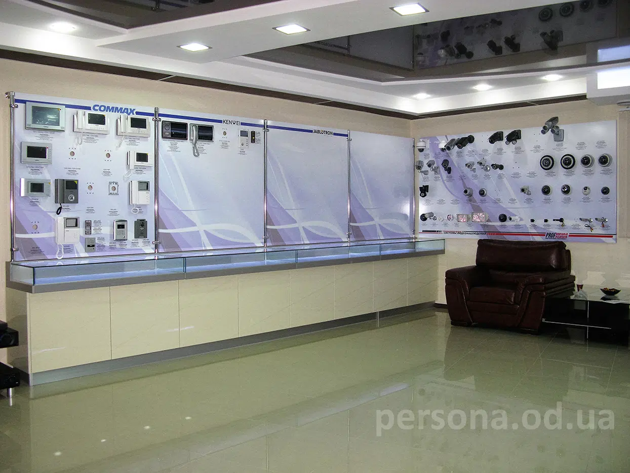 Display cabinets with glass drawers