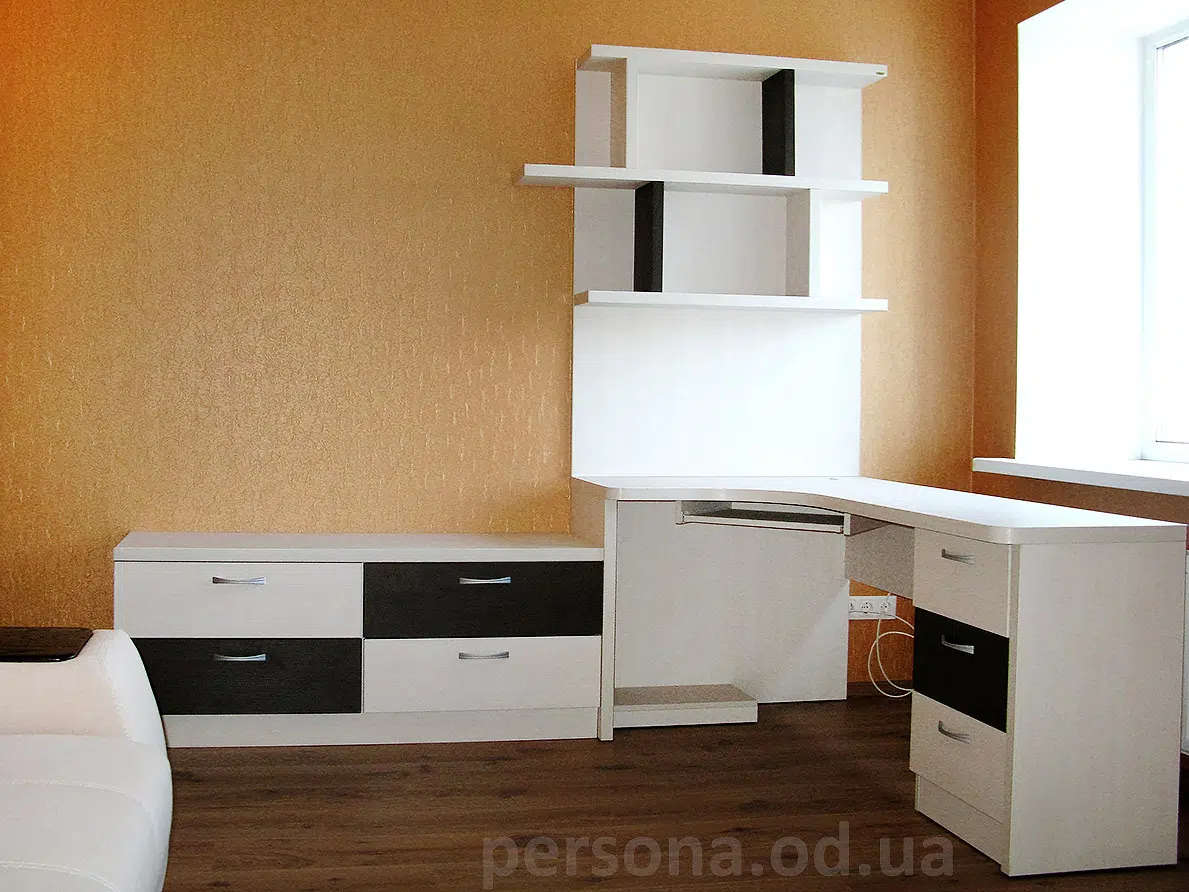Teenager’s room in black and white