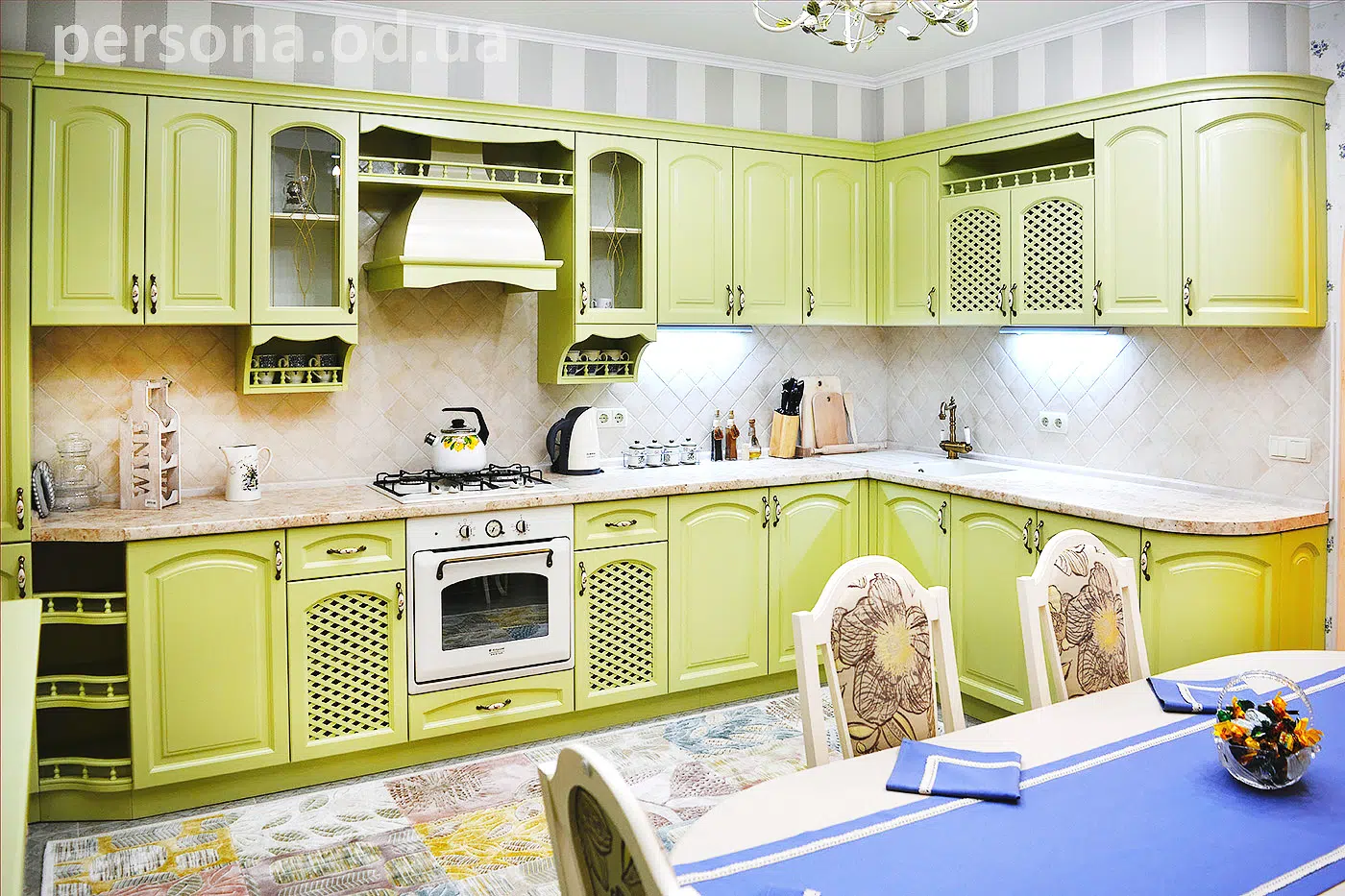 Pistachio Provence kitchen